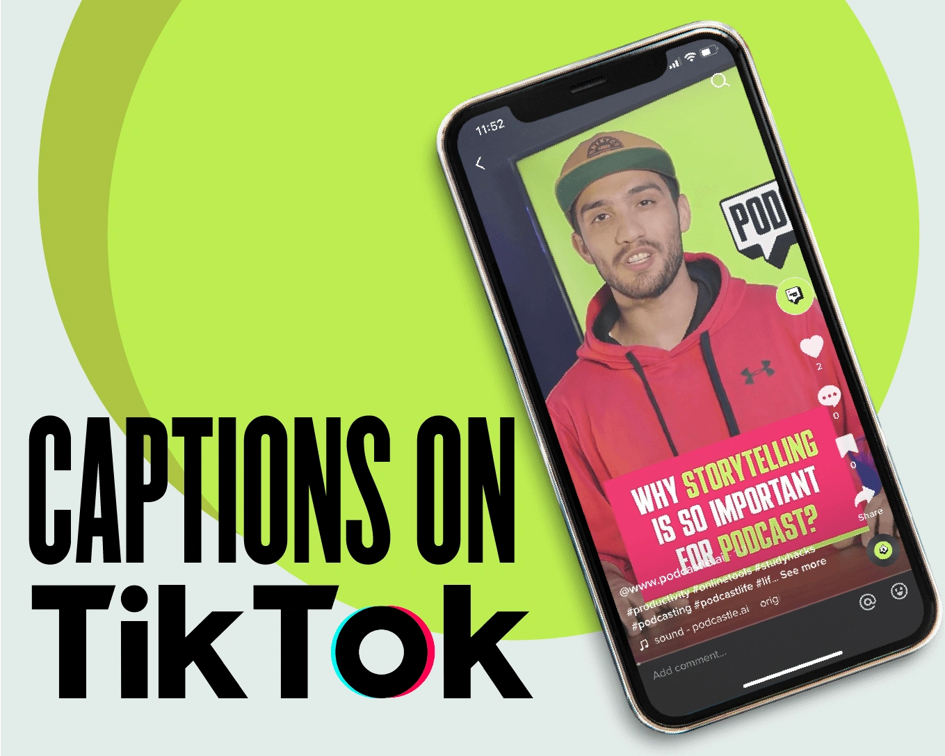 how to add caption to posted tiktok video