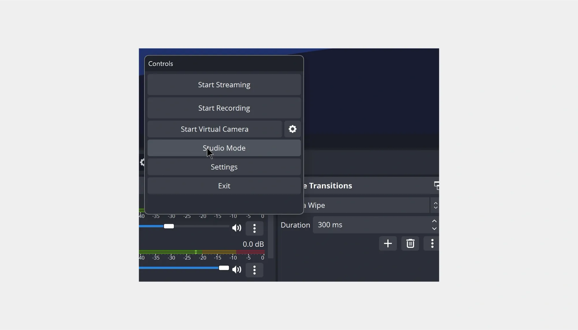obs studio mode