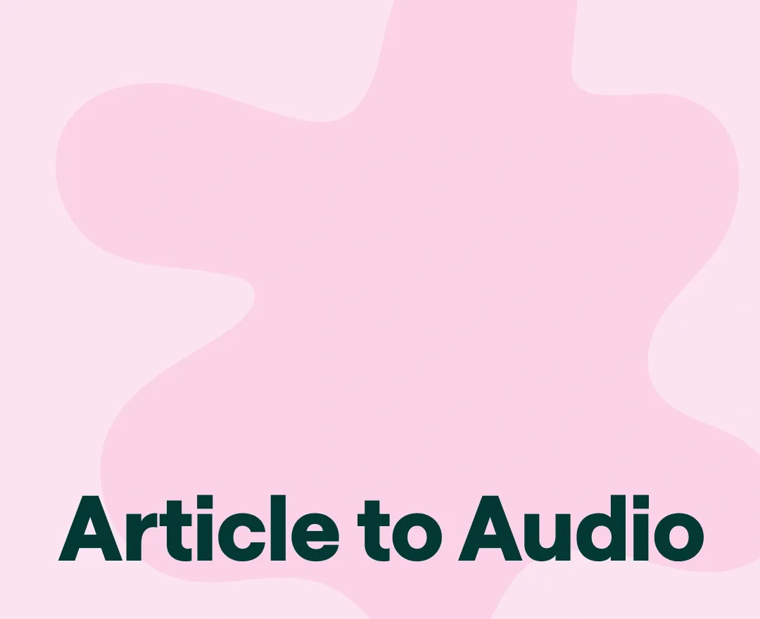 how to convert articles into audio